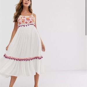 Rags embroidered midi dress